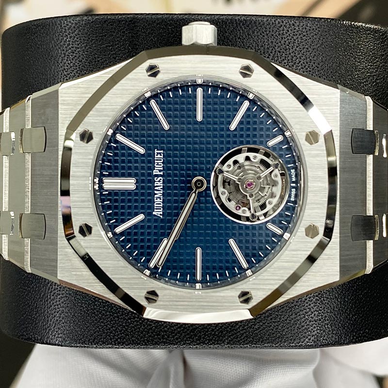 Audemars Piguet Royal Oak Self Winding Flying Tourbillon Extra-Thin (RD#3) 39mm 26670ST.OO.1240ST.02 Blue Dial