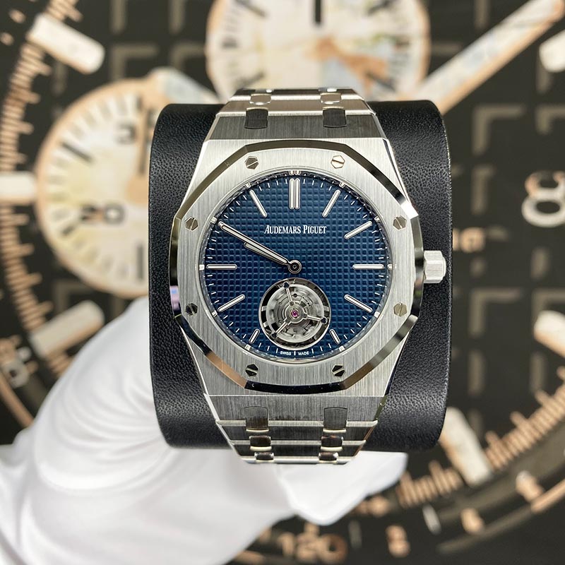 Audemars Piguet Royal Oak Self Winding Flying Tourbillon Extra-Thin (RD#3) 39mm 26670ST.OO.1240ST.02 Blue Dial