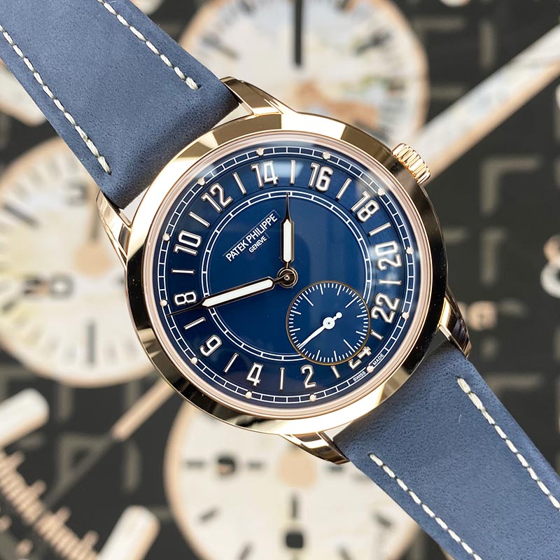Patek Philippe Calatrava Dual Time Complication 42mm 5224R Blue Dial