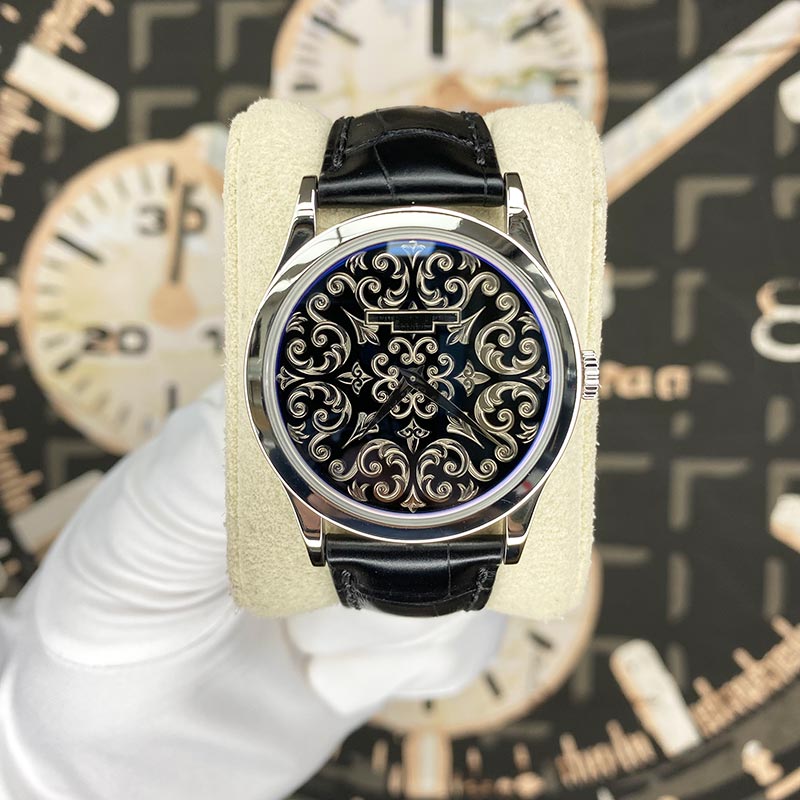 Patek Philippe Calatrava Volutes And Arabesques 38mm 5088-100P-001 Black Enamel Dial Pre-Owned