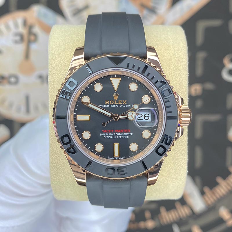 Rolex Yacht-Master 40mm Oyster Flex 126655 Black Dial Pre-Owned
