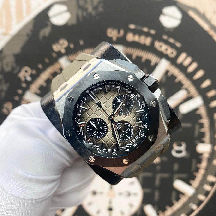 Audemars Piguet Royal Oak Offshore Chronograph 43mm 26420SO Light Brown Dial Pre-Owned - Gotham Trading