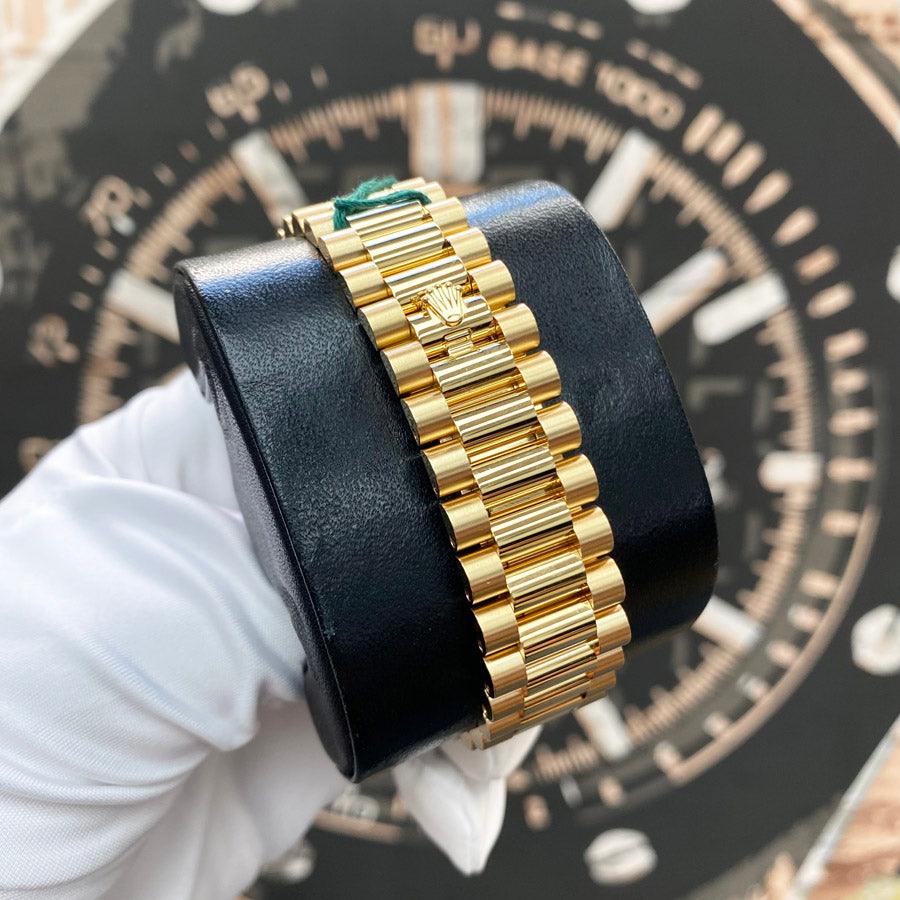 Rolex Day-Date 40 Presidential 228238 Fluted Bezel Onyx Black Diamond Dial - Gotham Trading