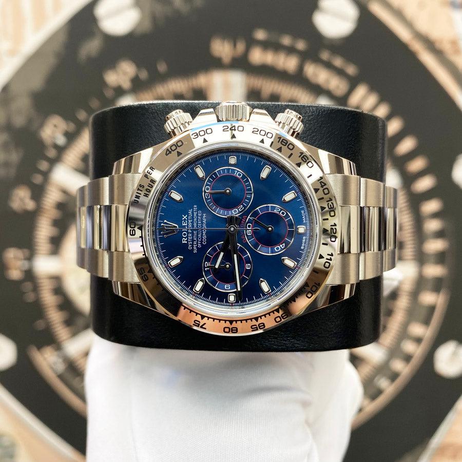 Rolex Daytona 40mm 116509 White Gold Blue Dial - Gotham Trading