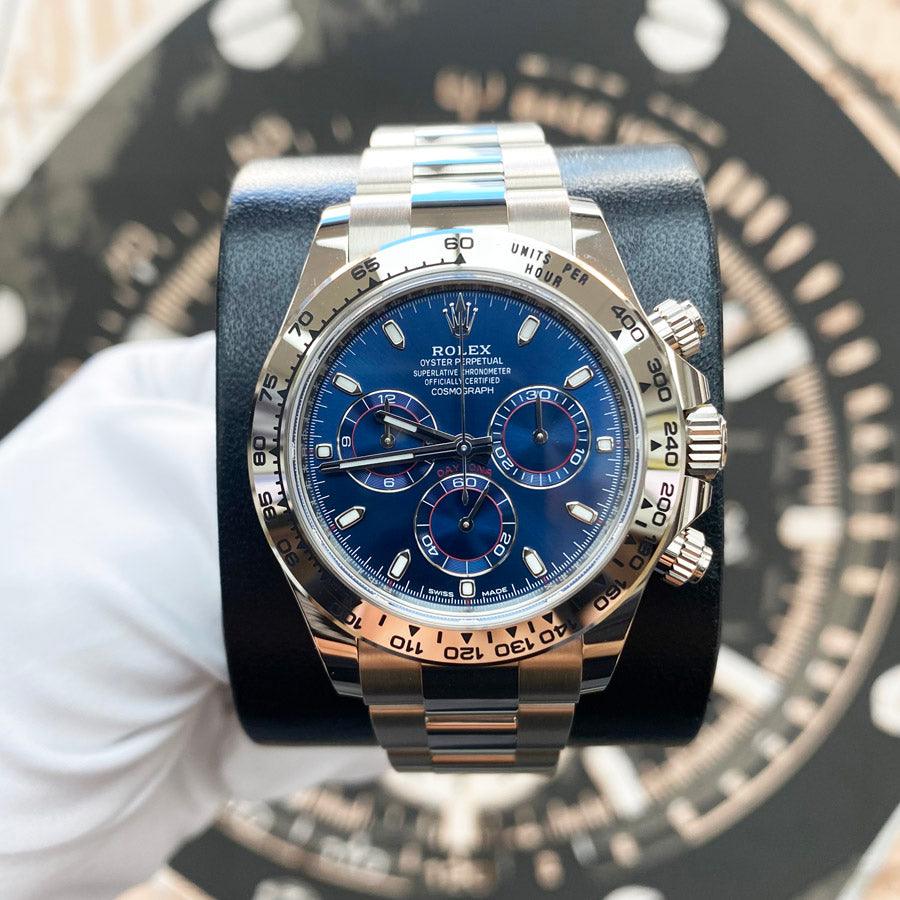Rolex Daytona 40mm 116509 White Gold Blue Dial - Gotham Trading