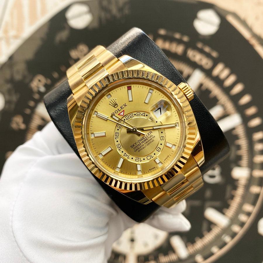 Rolex Sky-Dweller 42mm 326938 Champagne Dial Pre-Owned - Gotham Trading