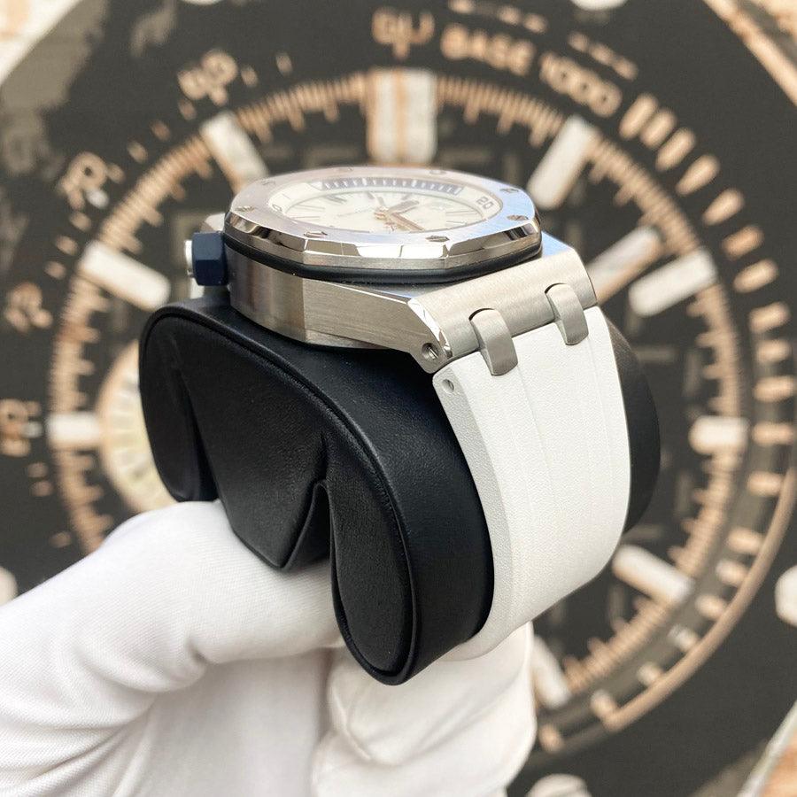 Audemars Piguet Royal Oak Offshore Diver 42mm 15710ST White Dial Mint Condition Pre-Owned - Gotham Trading