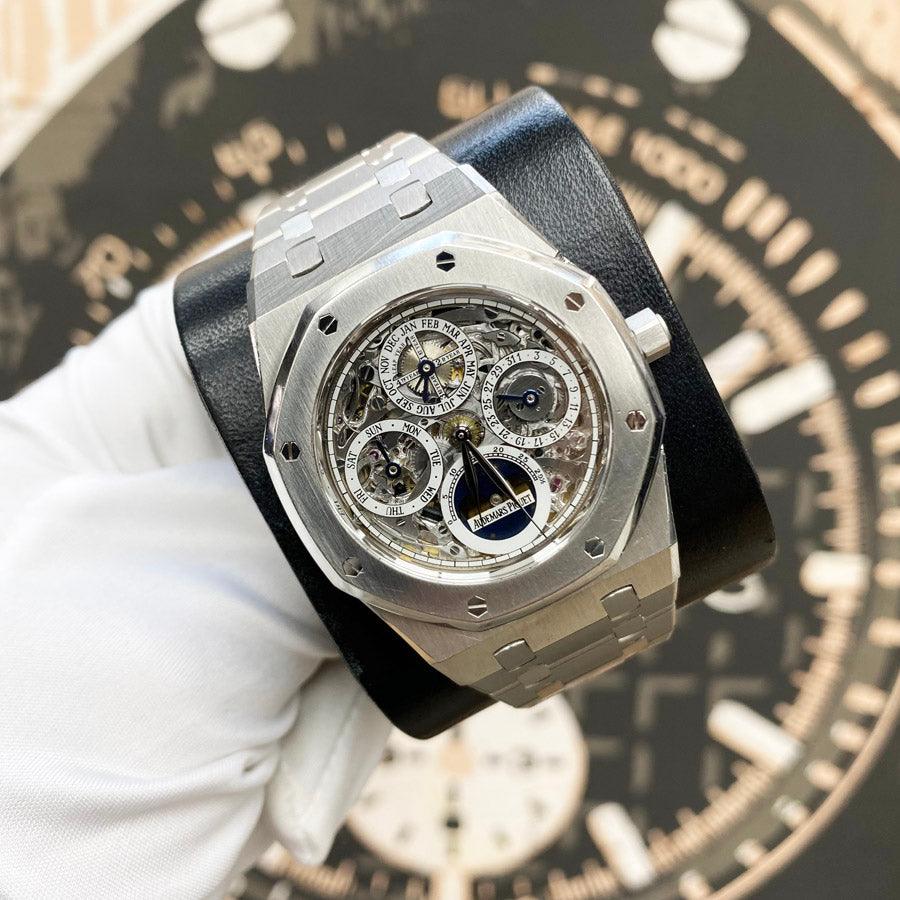 Audemars Piguet Special Edition Royal Oak Perpetual Calendar 25829ST Openworked Dial Pre-Owned - Gotham Trading