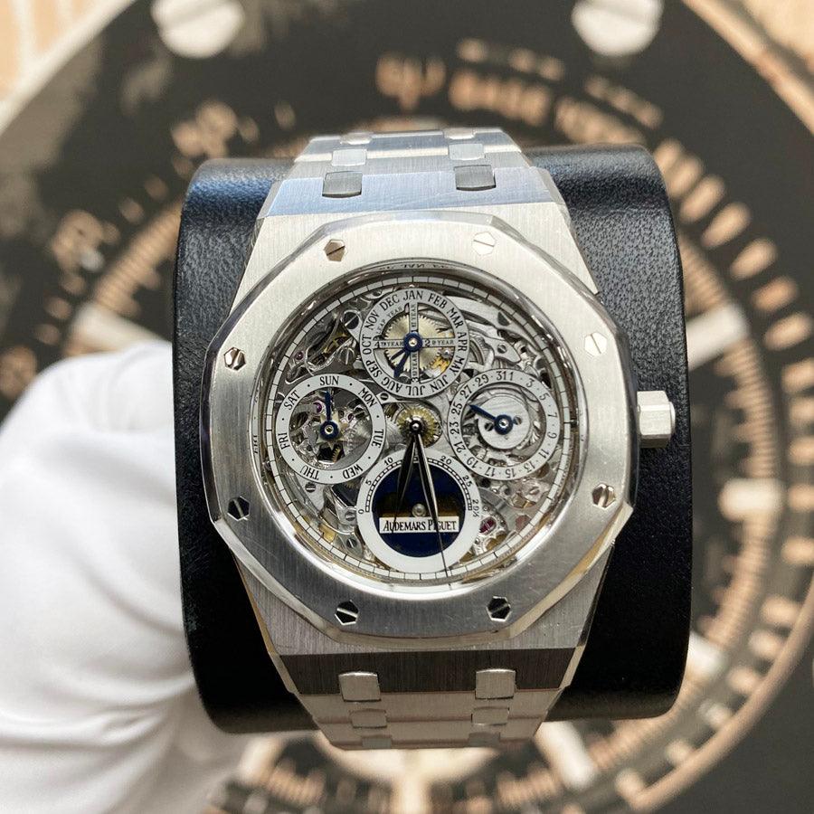 Audemars Piguet Special Edition Royal Oak Perpetual Calendar 25829ST Openworked Dial Pre-Owned - Gotham Trading