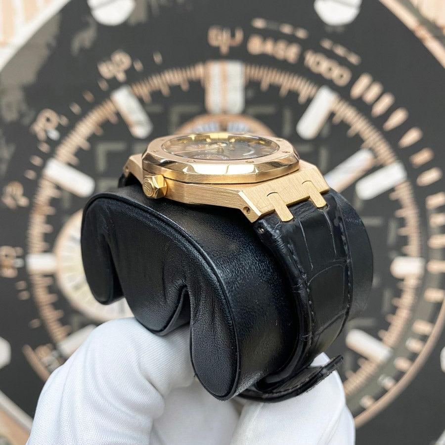 Audemars Piguet Royal Oak GMT Dual Time 39mm 26120OR.OO.D002CR.01 Black Dial Pre-Owned - Gotham Trading
