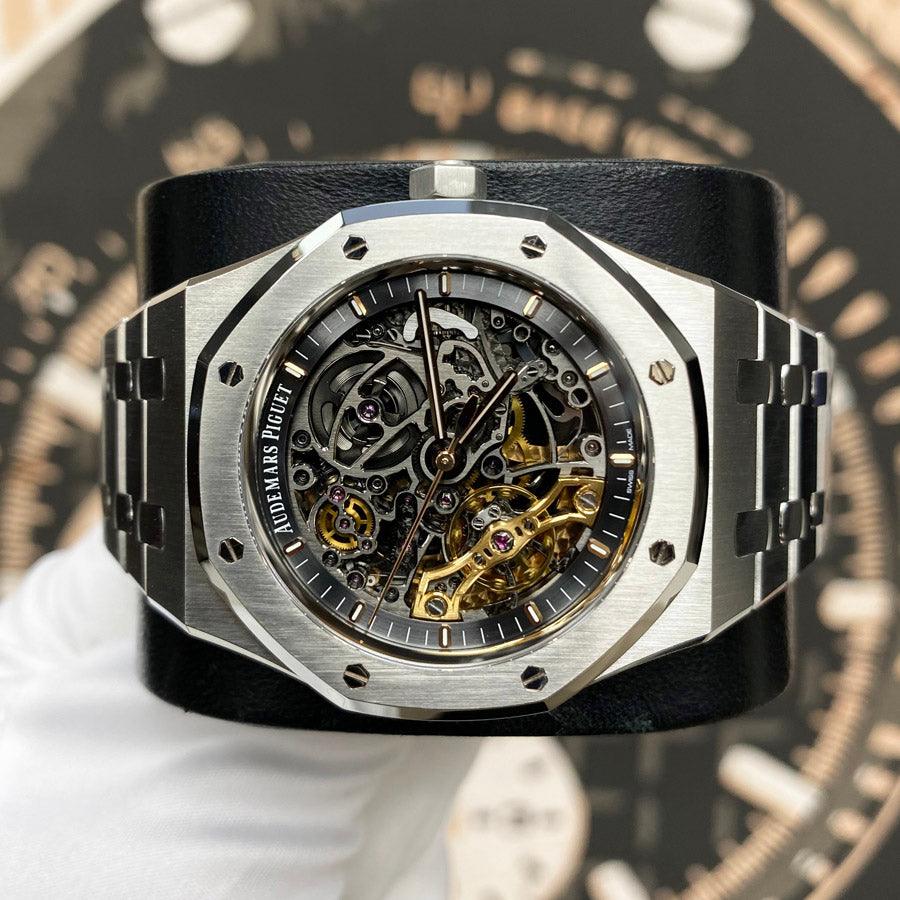 Audemars Piguet Royal Oak 41mm 15407ST.OO.1220ST.01 Openworked Dial Pre-Owned - Gotham Trading