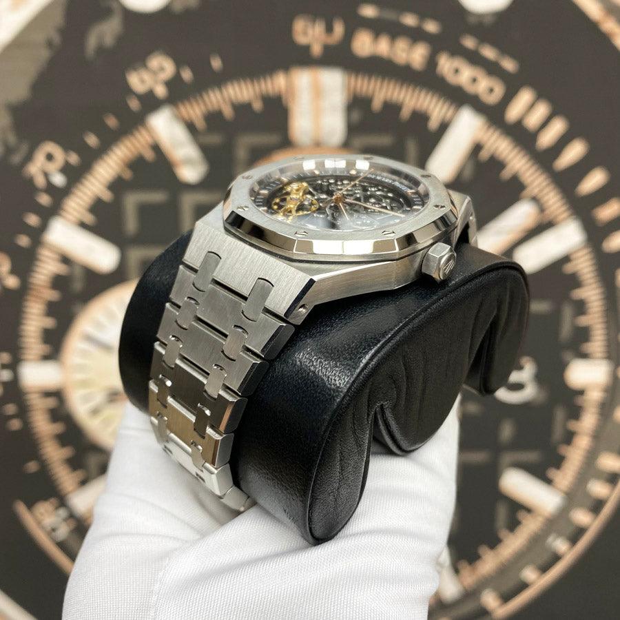 Audemars Piguet Royal Oak 41mm 15407ST.OO.1220ST.01 Openworked Dial Pre-Owned - Gotham Trading