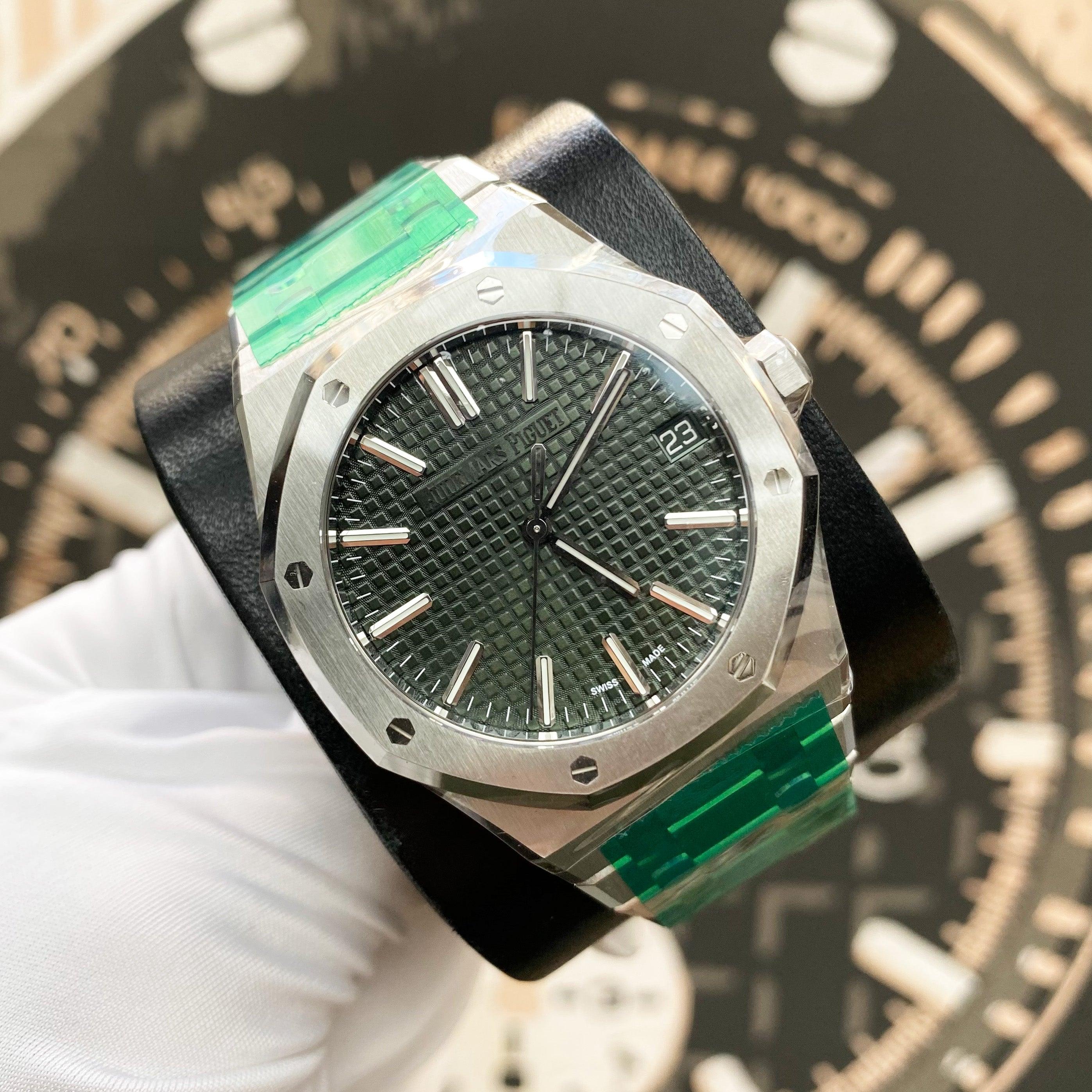 Audemars Piguet Royal Oak Self Winding 41mm 15510ST.OO.1320ST.09 Green Dial - Gotham Trading