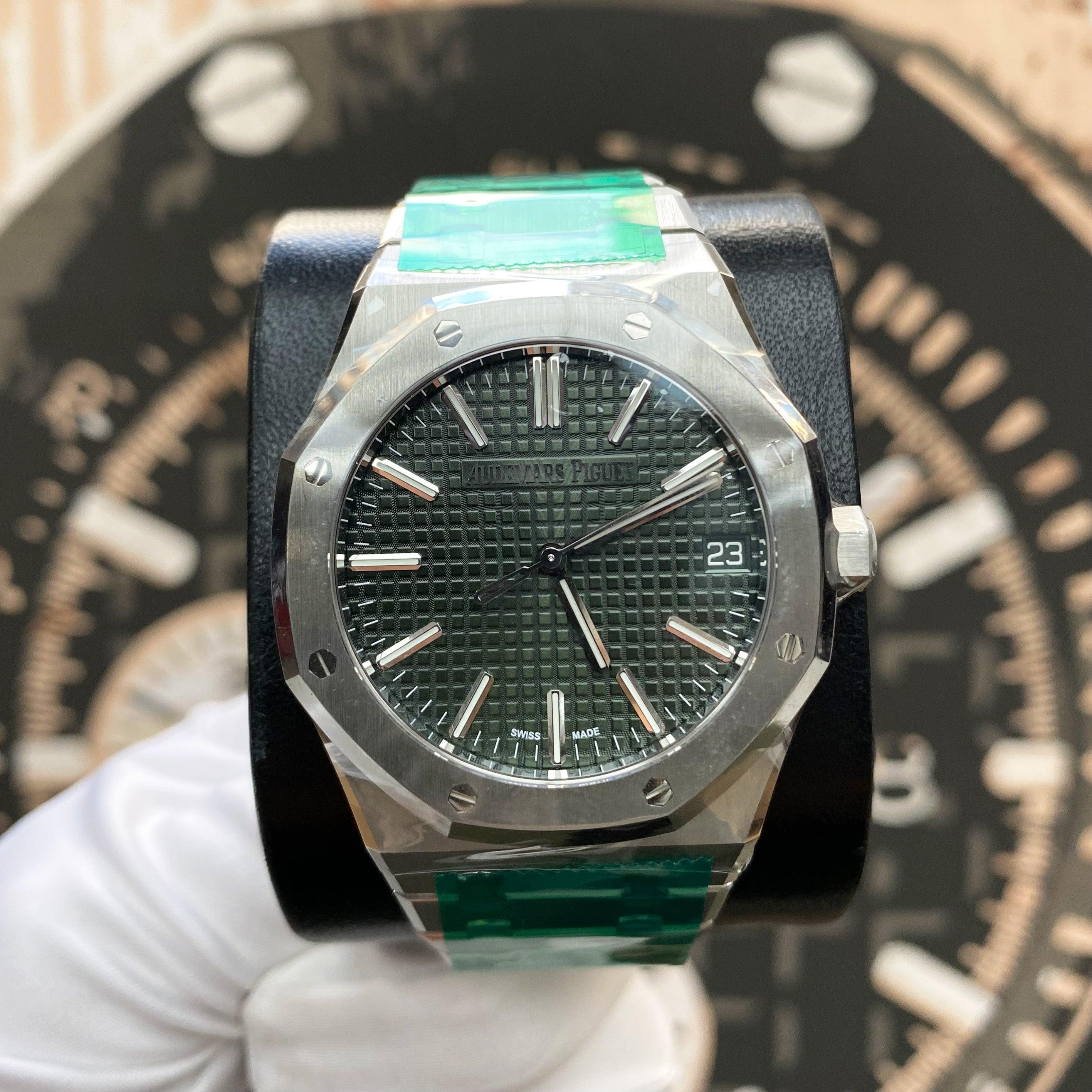 Audemars Piguet Royal Oak Self Winding 41mm 15510ST.OO.1320ST.09 Green Dial - Gotham Trading