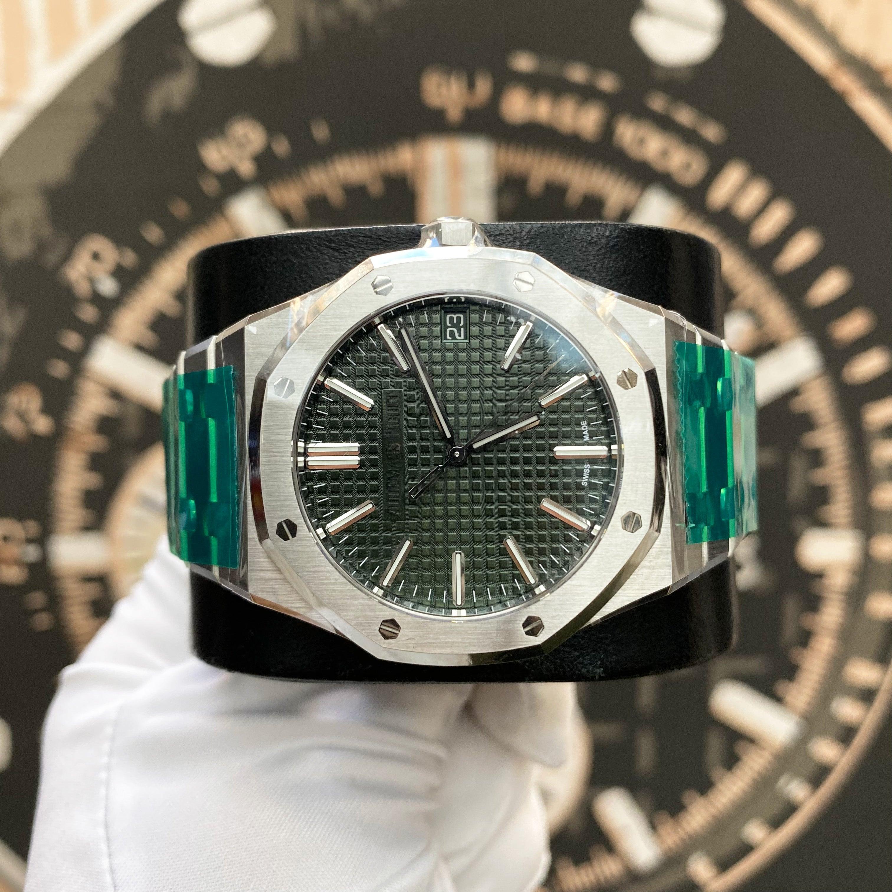 Audemars Piguet Royal Oak Self Winding 41mm 15510ST.OO.1320ST.09 Green Dial - Gotham Trading