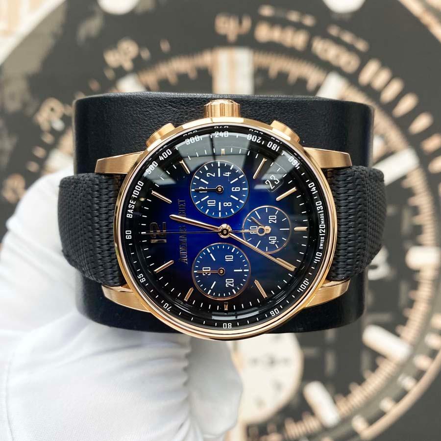Audemars Piguet Code 11.59 41mm 26393OR.OO.A002KB.03 Smoked Blue Dial - Gotham Trading
