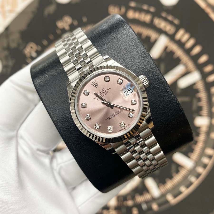 Rolex Datejust Pink Diamond Dial Fluted Bezel 31mm 278274 Pre-Owned - Gotham Trading