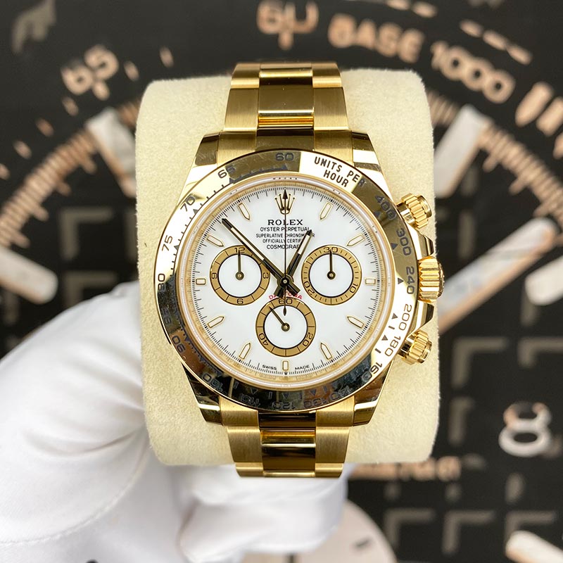 Rolex Cosmograph Daytona 126508 Yellow Gold White Dial