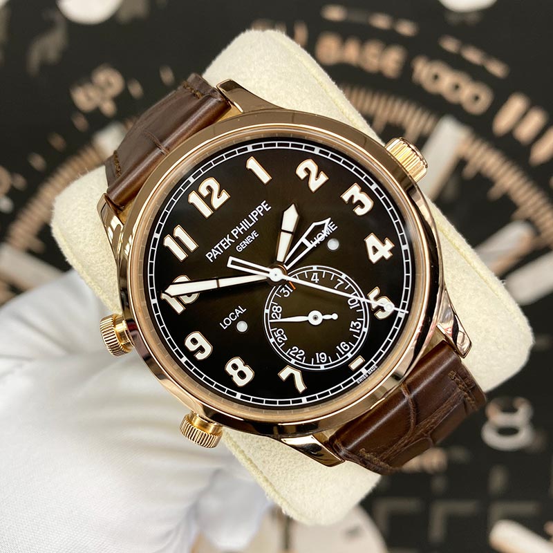 Patek Philippe Calatrava Pilot Travel Time Complication 42mm 5524R-001 Brown Dial Pre-Owned