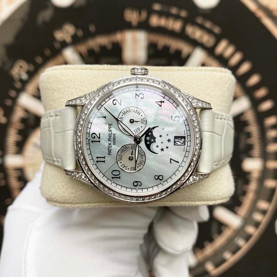 Patek Philippe Annual Calendar Complication 38mm 4948G Mother Of Pearl Dial Pre-Owned - Gotham Trading