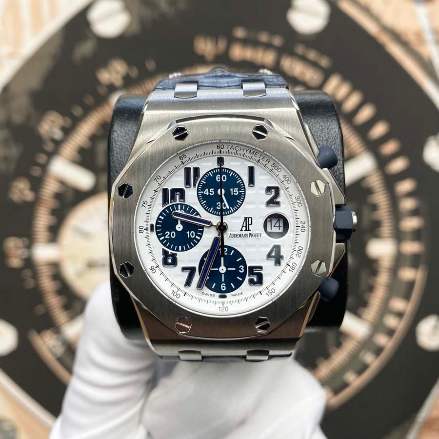 Audemars Piguet Royal Oak Offshore Chronograph 42mm 26170ST.OO.D305CR.01 White Dial Pre-Owned - Gotham Trading