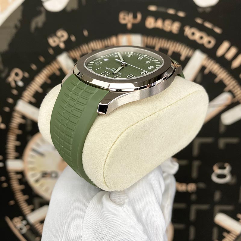 Patek Philippe Aquanaut White Gold 42mm 5168G Khaki Green Dial