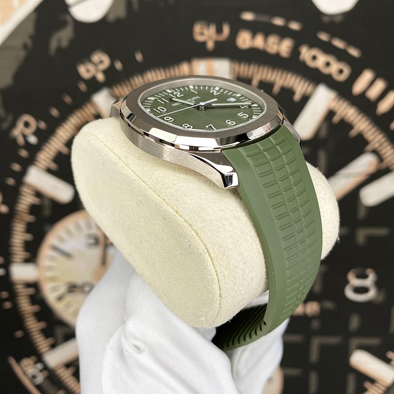 Patek Philippe Aquanaut White Gold 42mm 5168G Khaki Green Dial