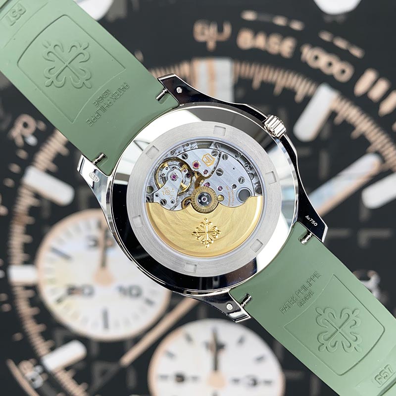 Patek Philippe Aquanaut White Gold 42mm 5168G Khaki Green Dial