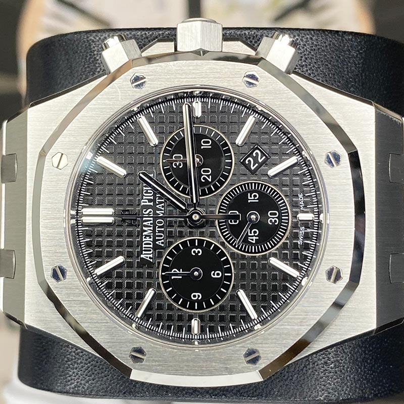 Audemars Piguet AP SERVICED 2024 Royal Oak Chronograph 41mm 26320ST Black Dial Pre-Owned