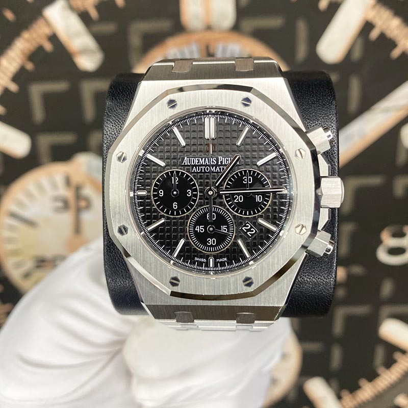 Audemars Piguet AP SERVICED 2024 Royal Oak Chronograph 41mm 26320ST Black Dial Pre-Owned