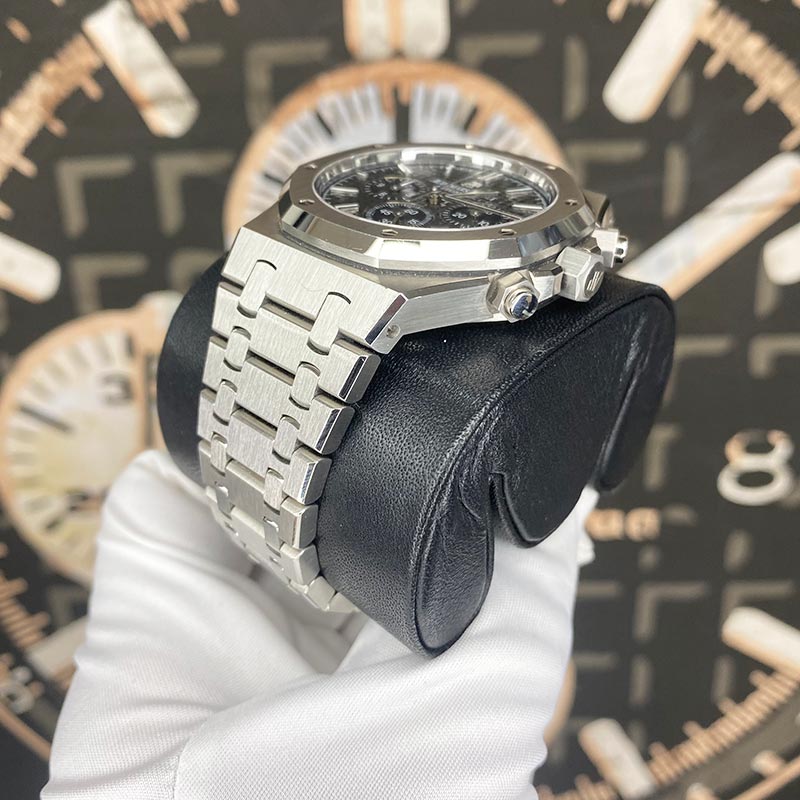 Audemars Piguet AP SERVICED 2024 Royal Oak Chronograph 41mm 26320ST Black Dial Pre-Owned