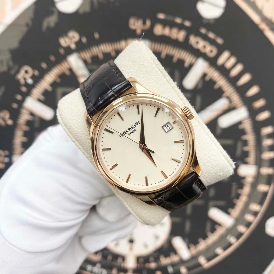 Patek Philippe Calatrava 39mm 5227R Ivory Dial Pre-Owned - Gotham Trading