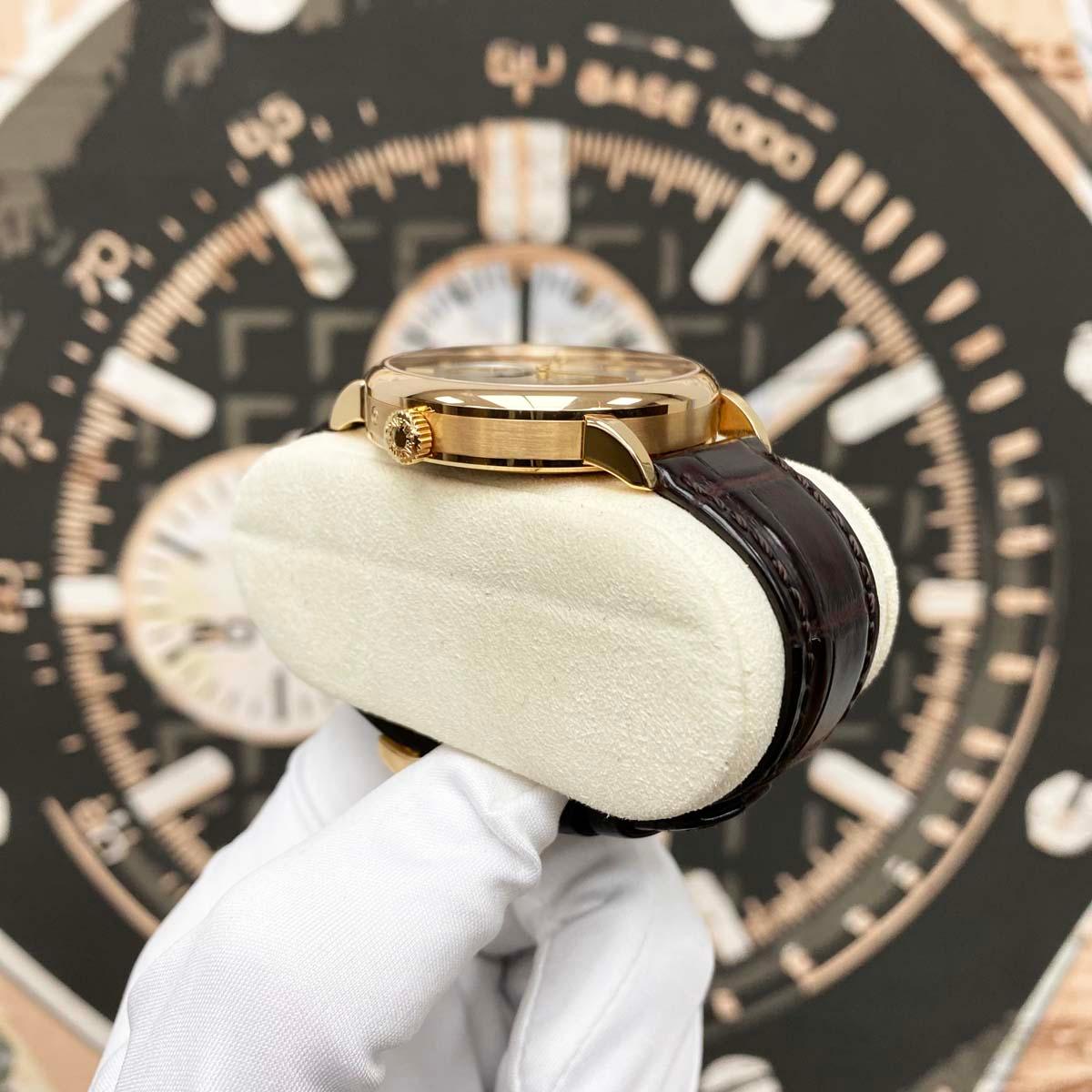 A. Lange & Sohne Saxonia 18kt Rose Gold Moon Phase Automatic 384.031 White Dial - Gotham Trading