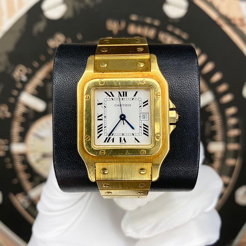 Cartier Vintage Santos 29mm White Roman Dial 2960 Pre-Owned