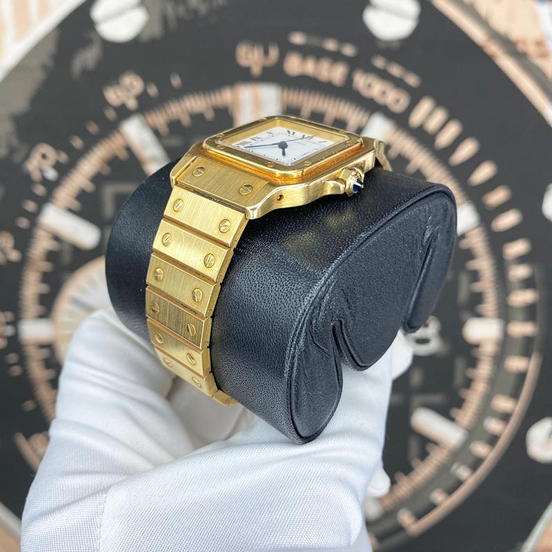 Cartier Vintage Santos 29mm White Roman Dial 2960 Pre-Owned