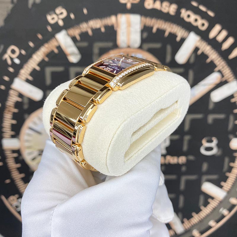 Patek Philippe Twenty~4 Ladies Quartz Rose Gold 4910/1201R-010 Purple Dial Diamond Bezel