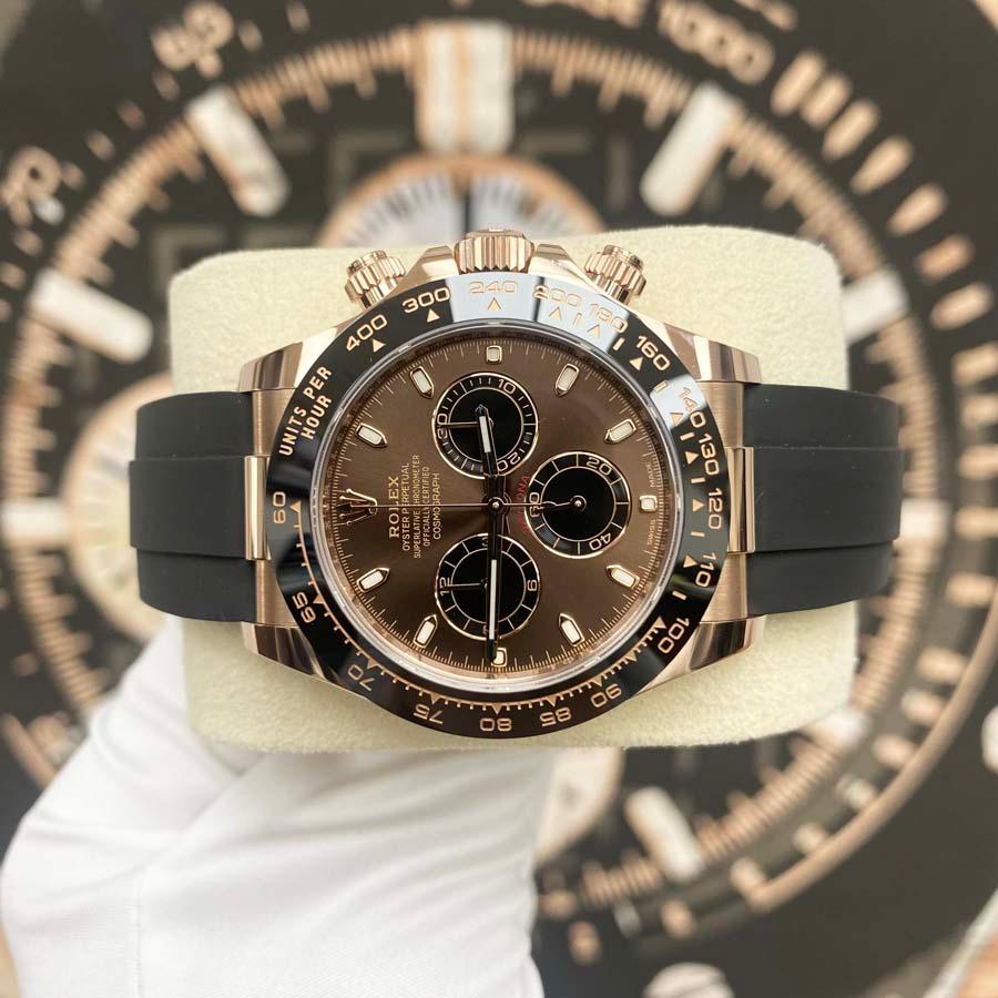 Rolex Daytona 40mm Oyster Flex 116515LN Chocolate Dial Pre-Owned - Gotham Trading