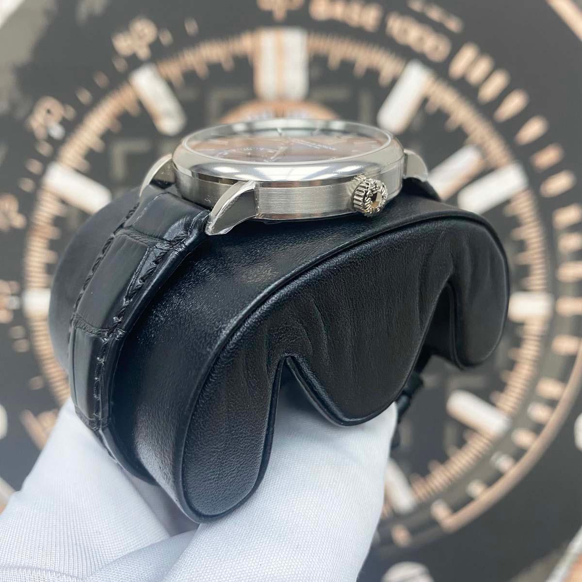 A. Lange & Sohne Saxonia 18kt White Gold Big Date Automatic Black Dial 381.029 - Gotham Trading