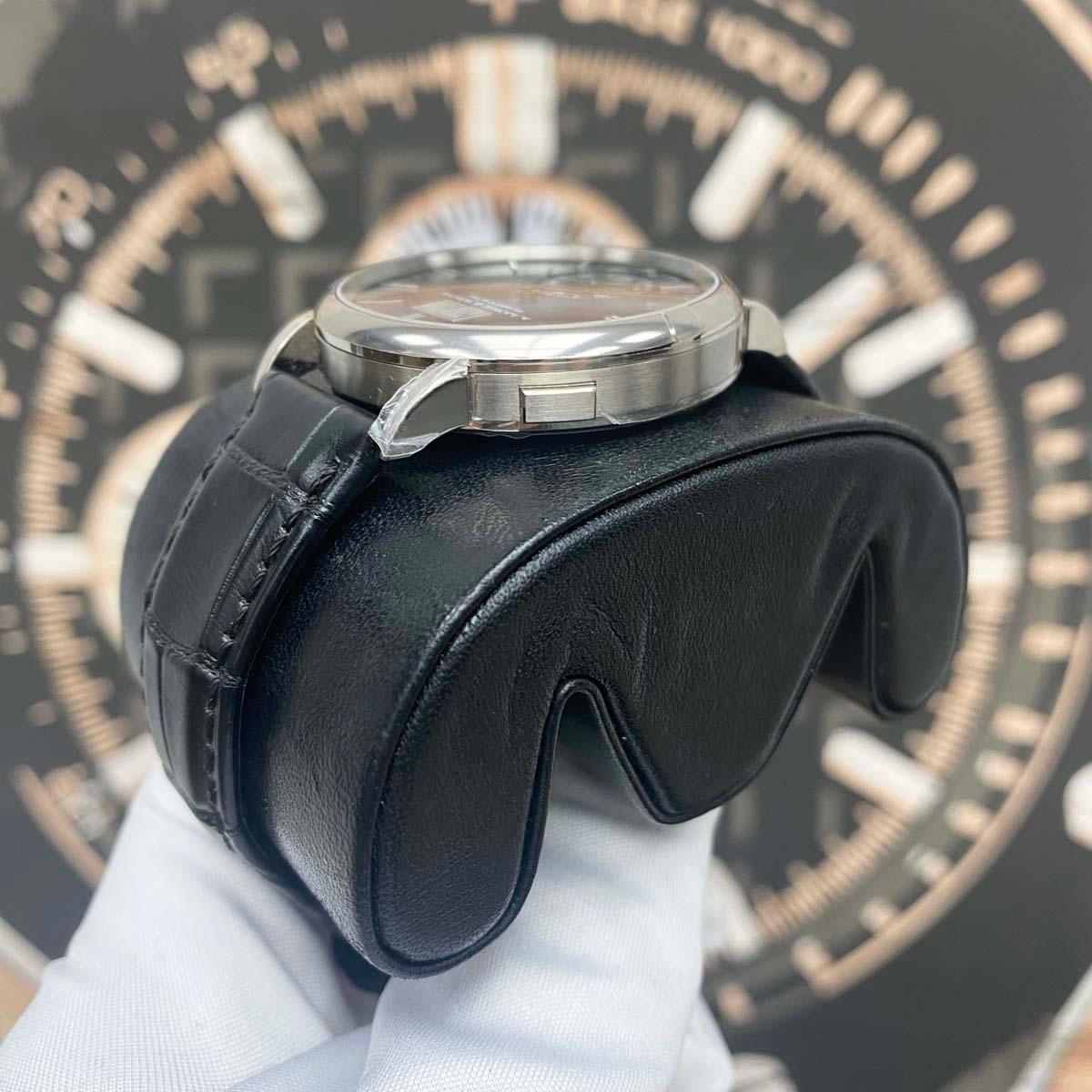 A. Lange & Sohne Saxonia 18kt White Gold Big Date Automatic Black Dial 381.029 - Gotham Trading