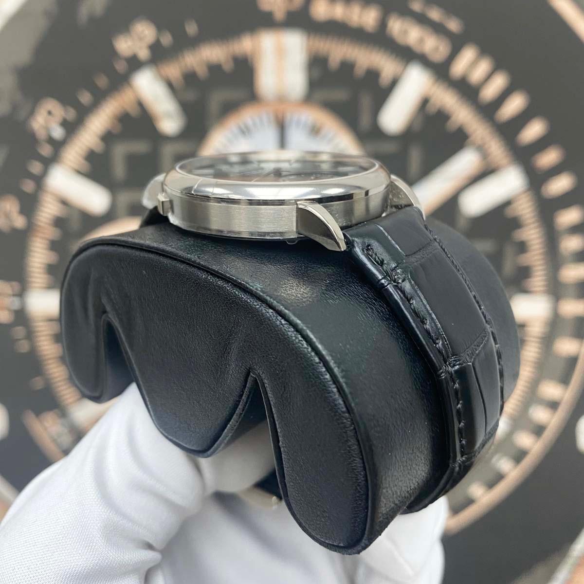A. Lange & Sohne Saxonia 18kt White Gold Big Date Automatic Black Dial 381.029 - Gotham Trading