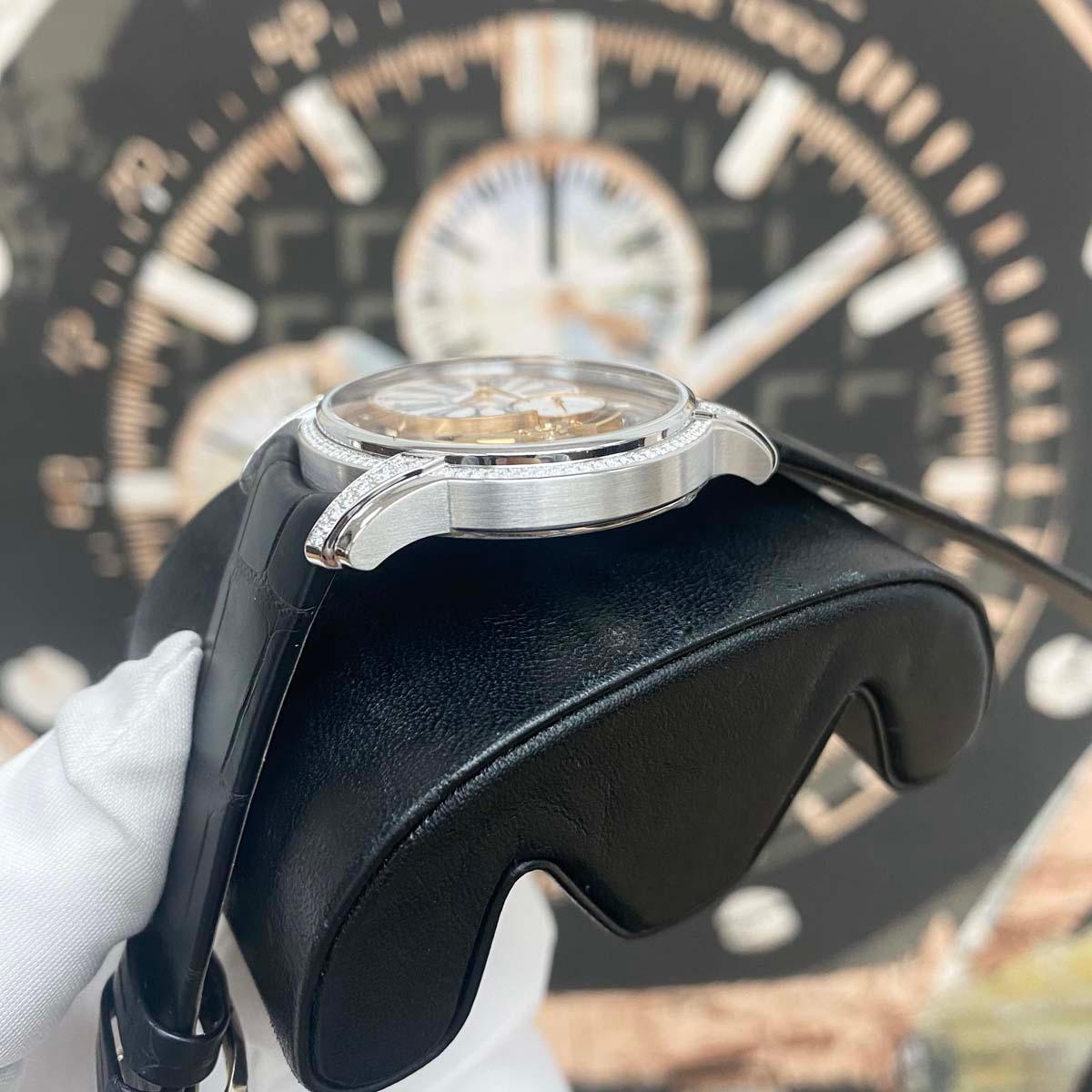 Audemars Piguet Millenary Hand-Wound 39mm 77247BC.ZZ.A813CR.01 Openworked/Mother of Pearl Dial - Gotham Trading