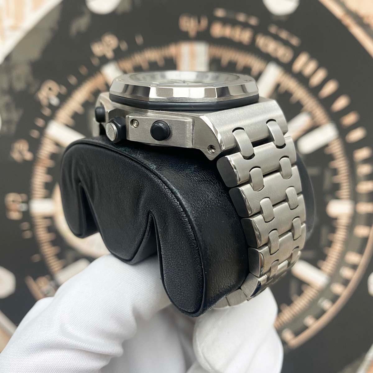 Audemars Piguet Royal Oak Offshore Perpetual Calendar Chronograph 25854TI.OO.1150TI.01 Titanium White Dial Pre-Owned - Gotham Trading