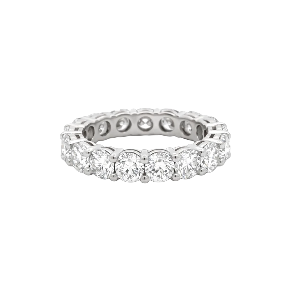 Platinum 4.4cttw F VS 16 round brilliant cut Lab grown Diamond Eternity Ring