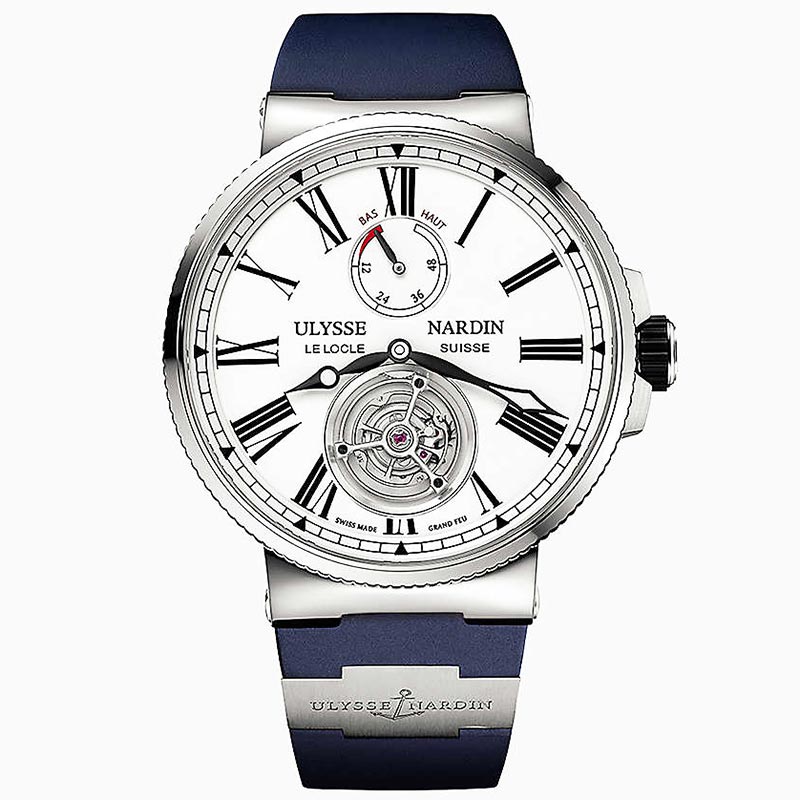 Ulysse Nardin Marine Tourbillon 43mm 1283-181-3/E0 White Dial