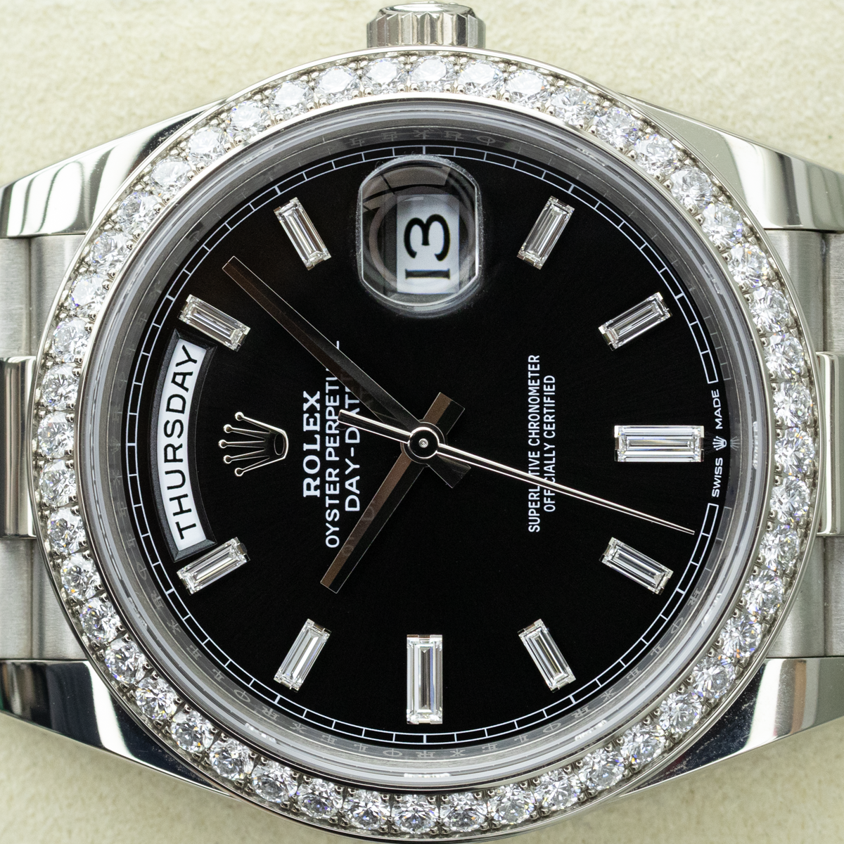 Rolex Day-Date 228349RBR 40mm Onyx Baguette Dial