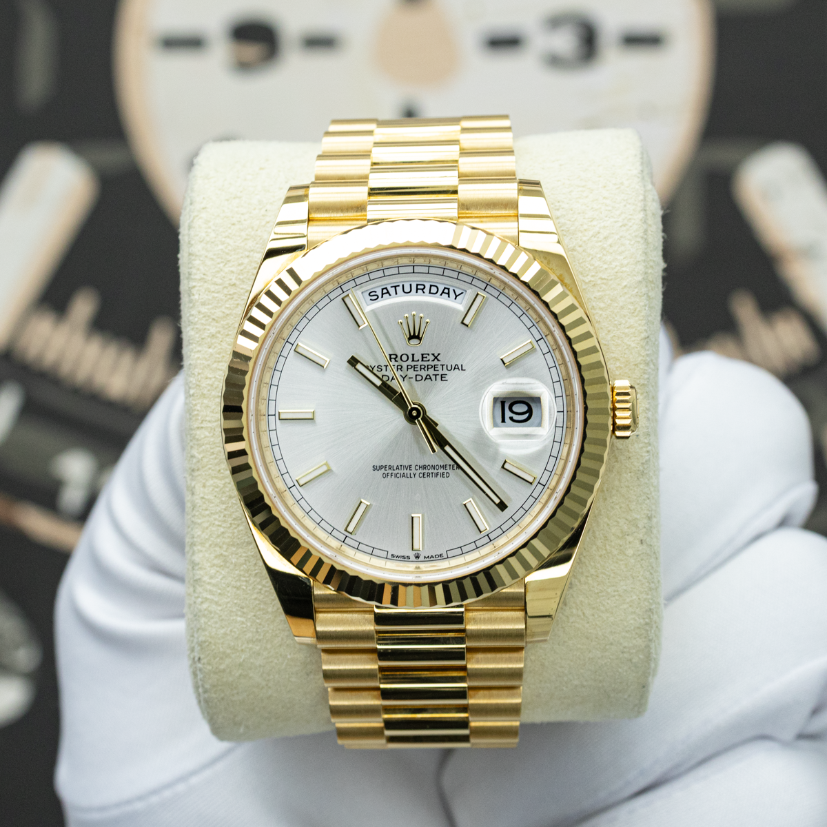 Rolex Day-Date 228238 40mm Silver Dial