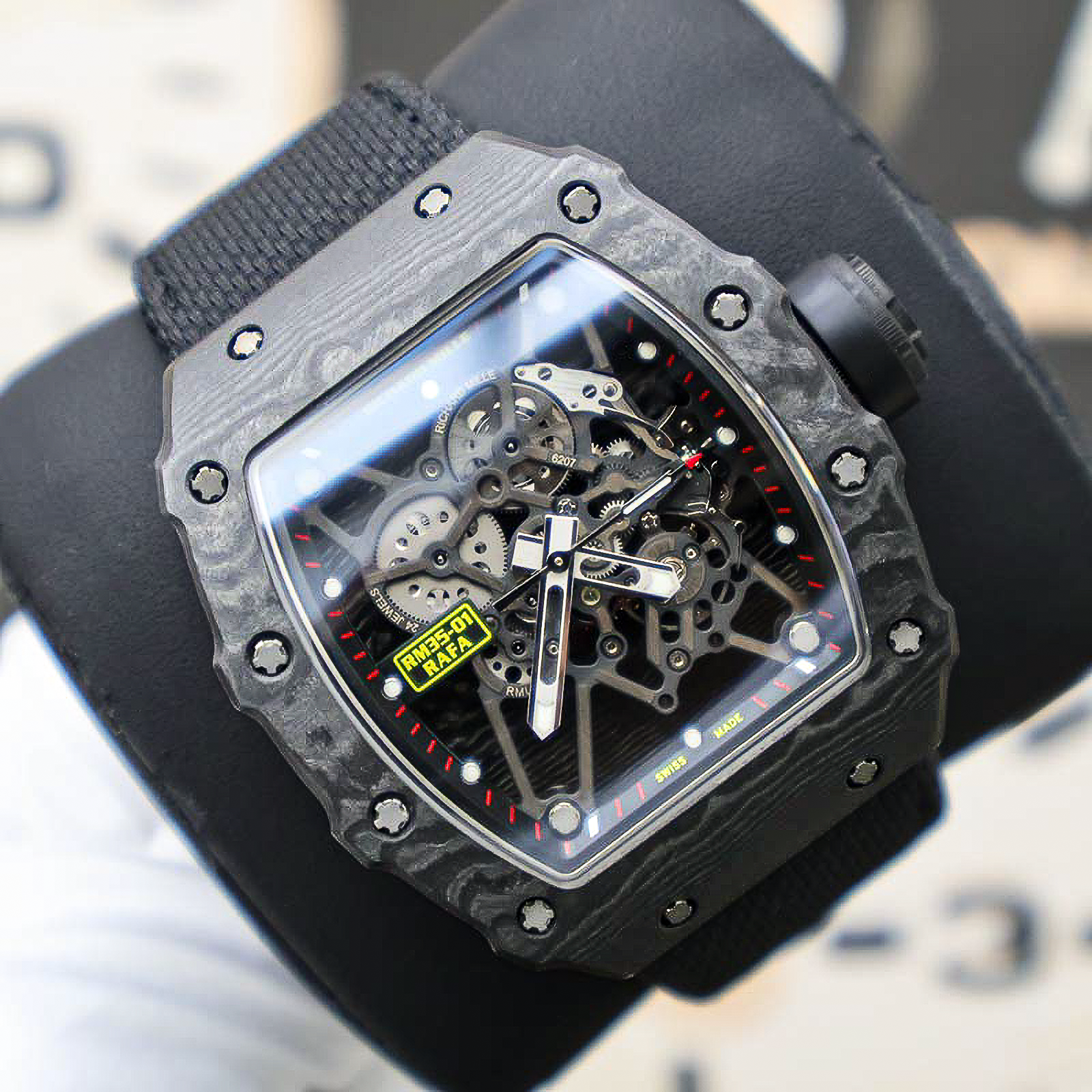 Richard Mille Rafael Nadal RM35-01 Carbon 50mm Skeletonized Dial Pre-Owned