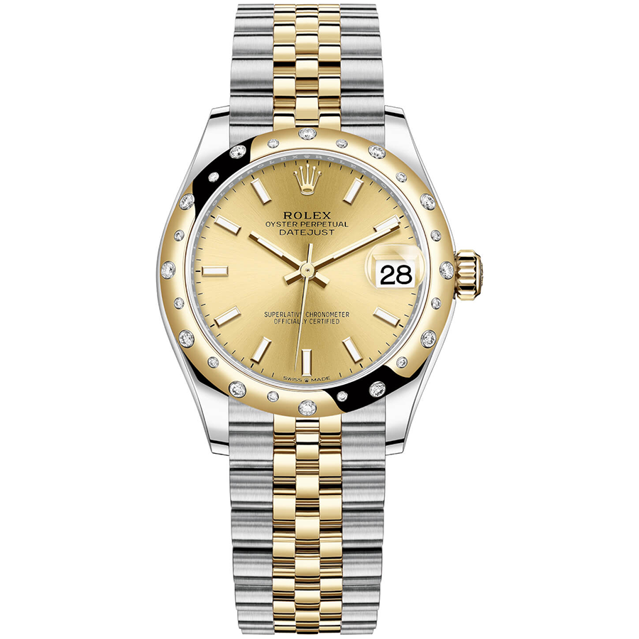 Rolex Datejust Champagne Dial Diamond-Set Bezel 31mm 278343RBR