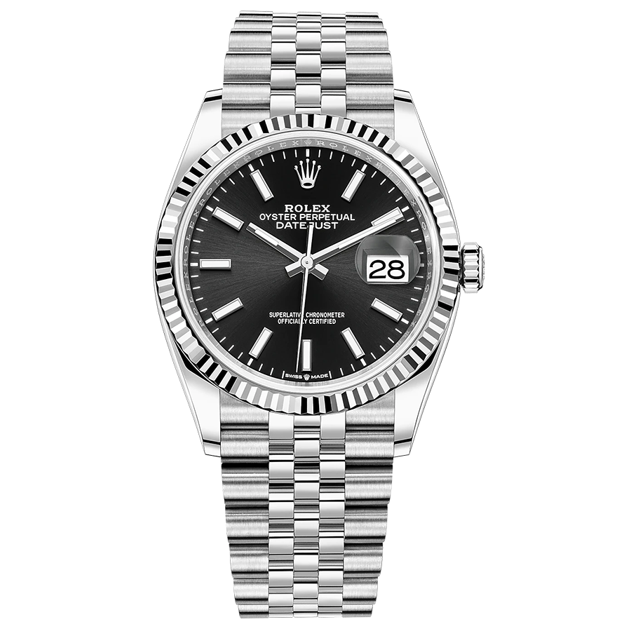 Rolex Datejust II Black Fluted Dial 36mm 126234