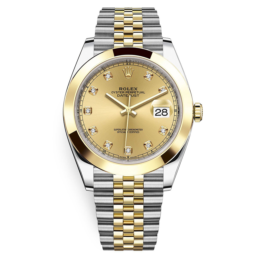 Rolex Datejust II Champagne Diamond Dial 41mm 126303